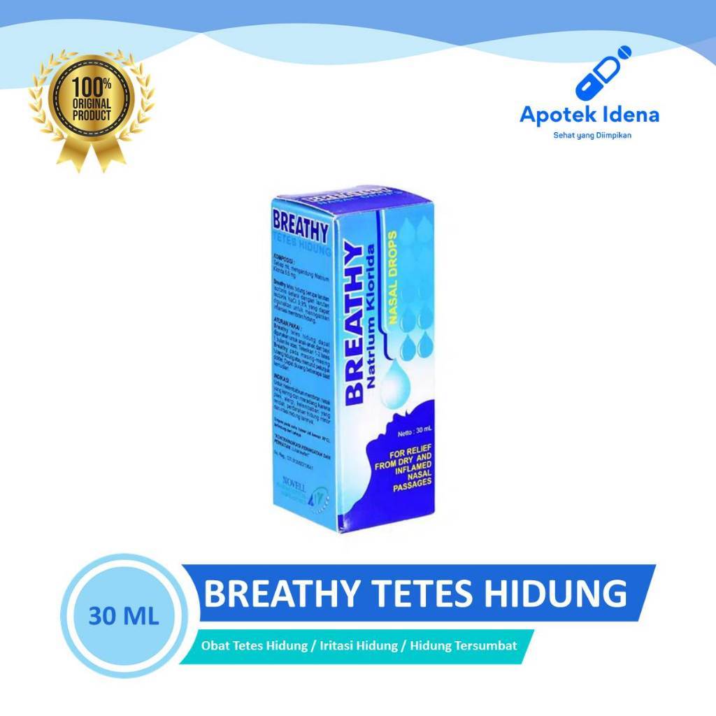 BREATHY TETES HIDUNG BAYI 30 ML - Iritasi hidung - Hidung tersumbat Pilek