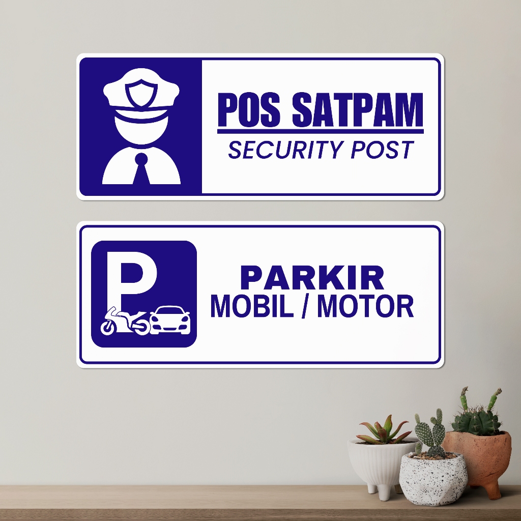 

Papan Tanda Parkir Mobil / Motor / Satpam | Signage Area Parkir