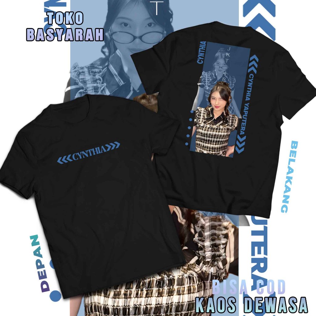 KAOS CYNTHIA JKT48 GEN 11  DESIGN TERBARU - T-SHIRT MY OSHI MEMBER JKT48 - BAJU STREETWEAR AESTHETIC