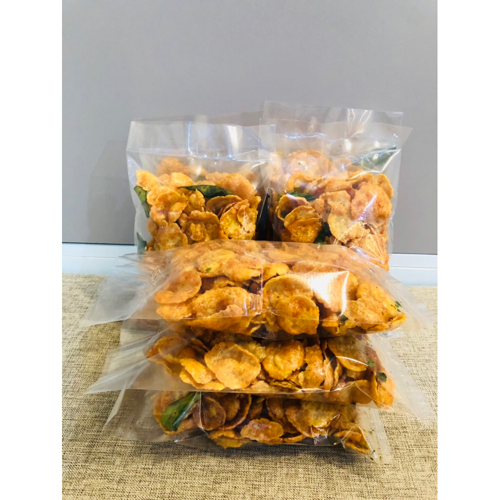 

Emping Thai Daun Jeruk Rasa Pedas Manis 200gr Cemilan Favorit