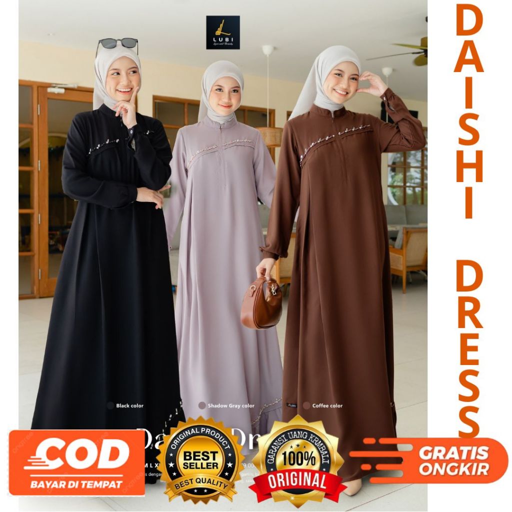 LUBI DAISHI BEST DRESS TERBARU BUSAMA MUSLIM GAMIS DEWASA GAMIS BEST SELLER BY LUBI FASHION