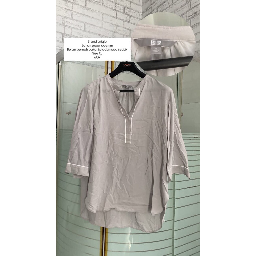 PRELOVED TUNIK BLOUSE ADEM BRANDED UNIQLO