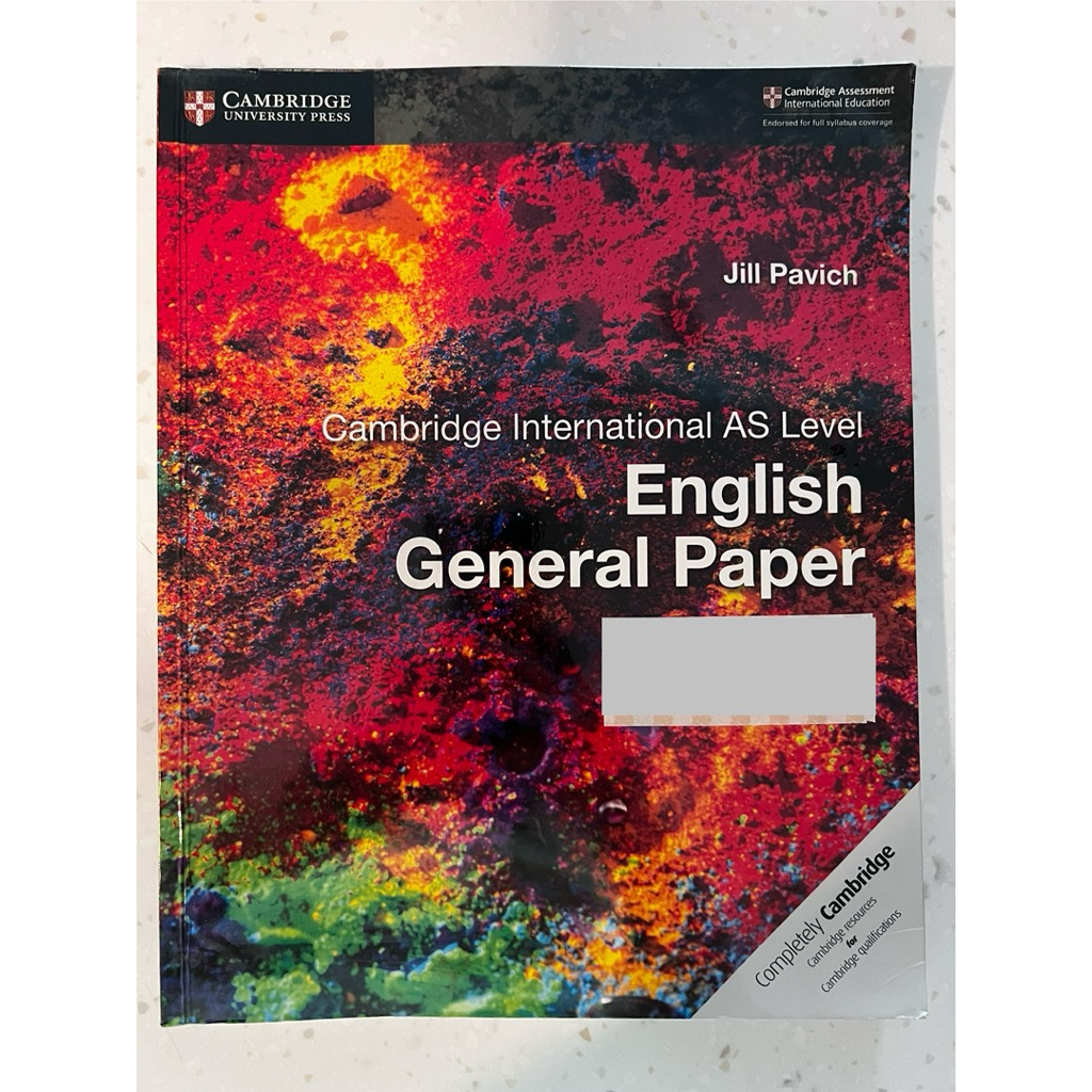 CAMBRIDGE INTERNATIONAL AS LEVEL ENGLISH GENERAL PAPER