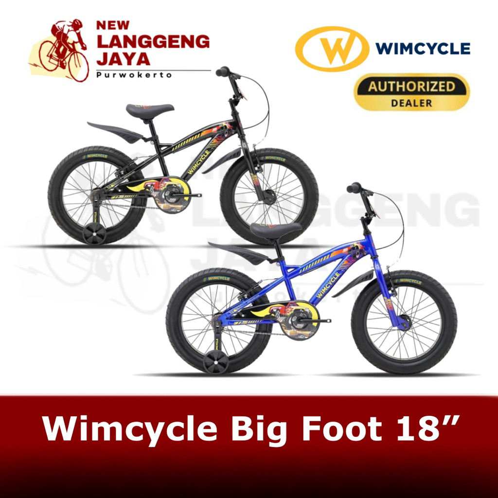 Wimcycle Sepeda Anak BMX Big Foot Road 18”