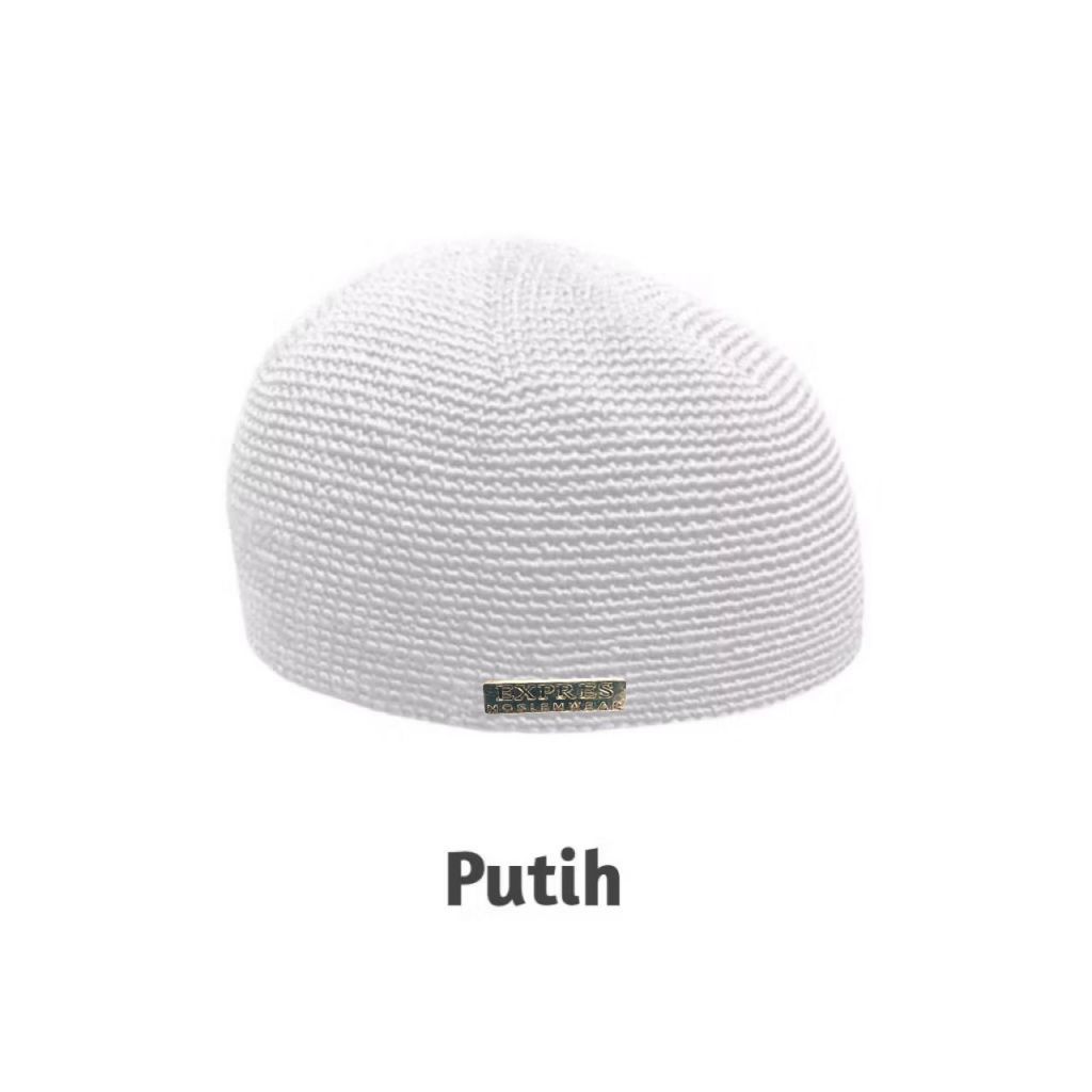 Peci Songkok All Size Peci Putih | Peci Rajut Yaman Polos | Peci Rajut Pria Dewasa