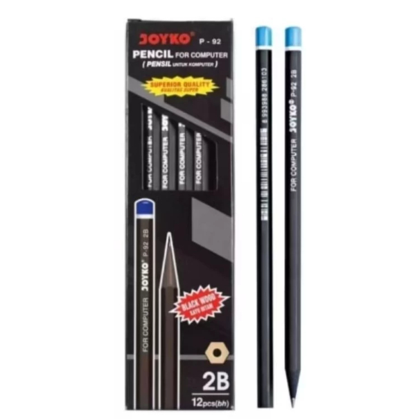 

(12pcs) Pensil 2B Joyko P-92/pensil 2B joyko batang hitam by putrastore05