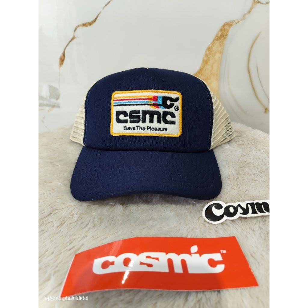 (BARU) Topi Cap Hat Trucker COSMIC ELFRIC NAVY Original