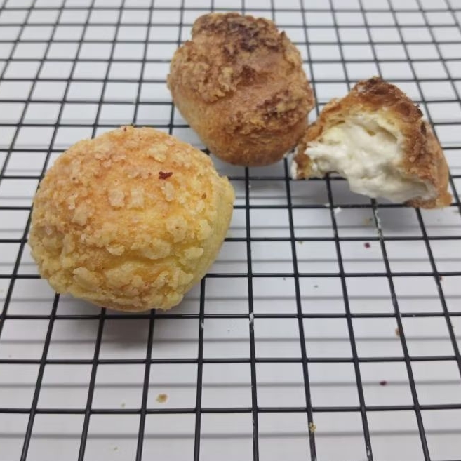 

Choux au Craquelin creampuff kue sus prancis sus perancis sus craquelin soes isi krim kue sus cream