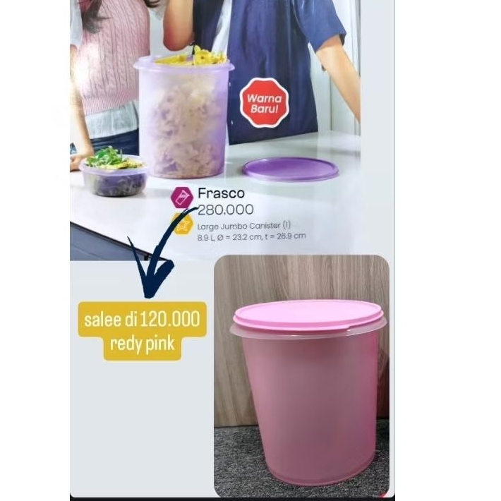 MOORLIFE frasco 9 Liter toples serba guna wadah krupuk, renginang peyek, kemplang, dll