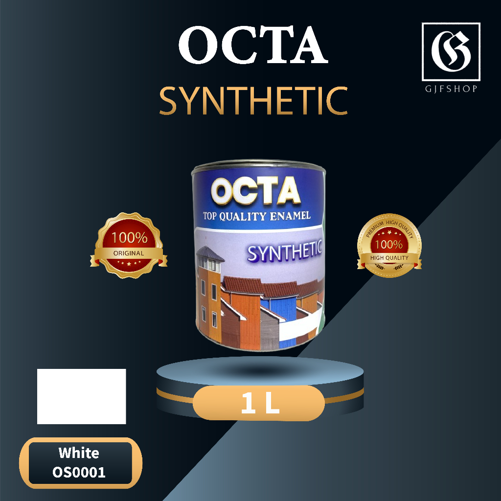 

Cat Minyak Synthetic Kayu Dan Besi OCTA White 1kg
