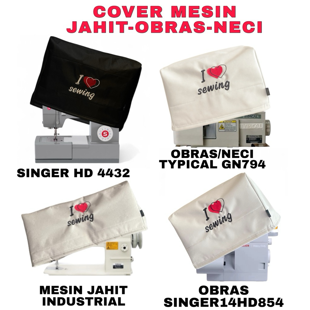 yahdika store - Cover Mesin Jahit Obras Neci Penutup mesin jahit obras pelindung debu merk TYPICAL