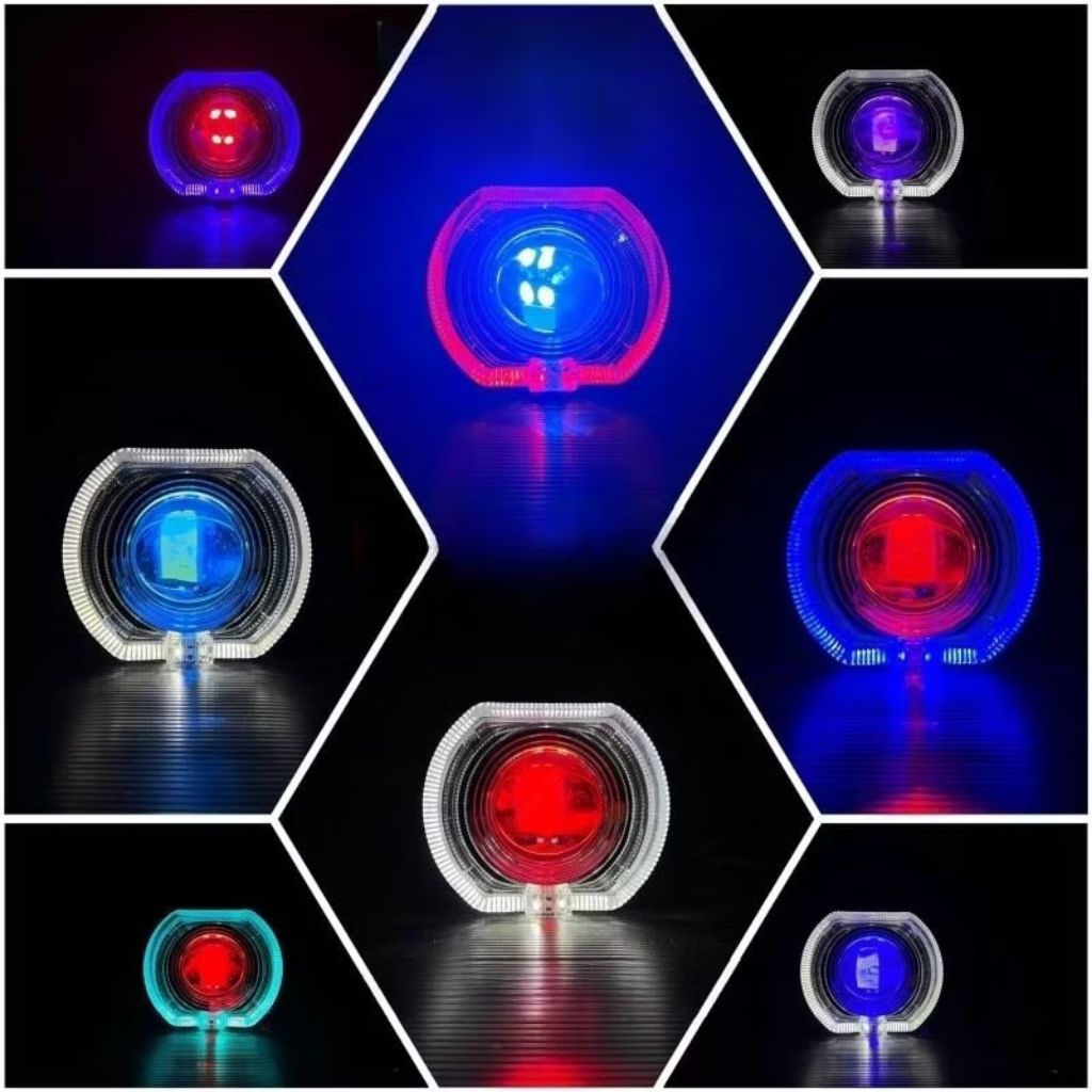 LAMPU TEMBAK PROJIE BILED DEVIL EYE PROJIE ALA BILED ALA ALA DAYMAKER + RING SHROUD DEVIL DEMON EYE 