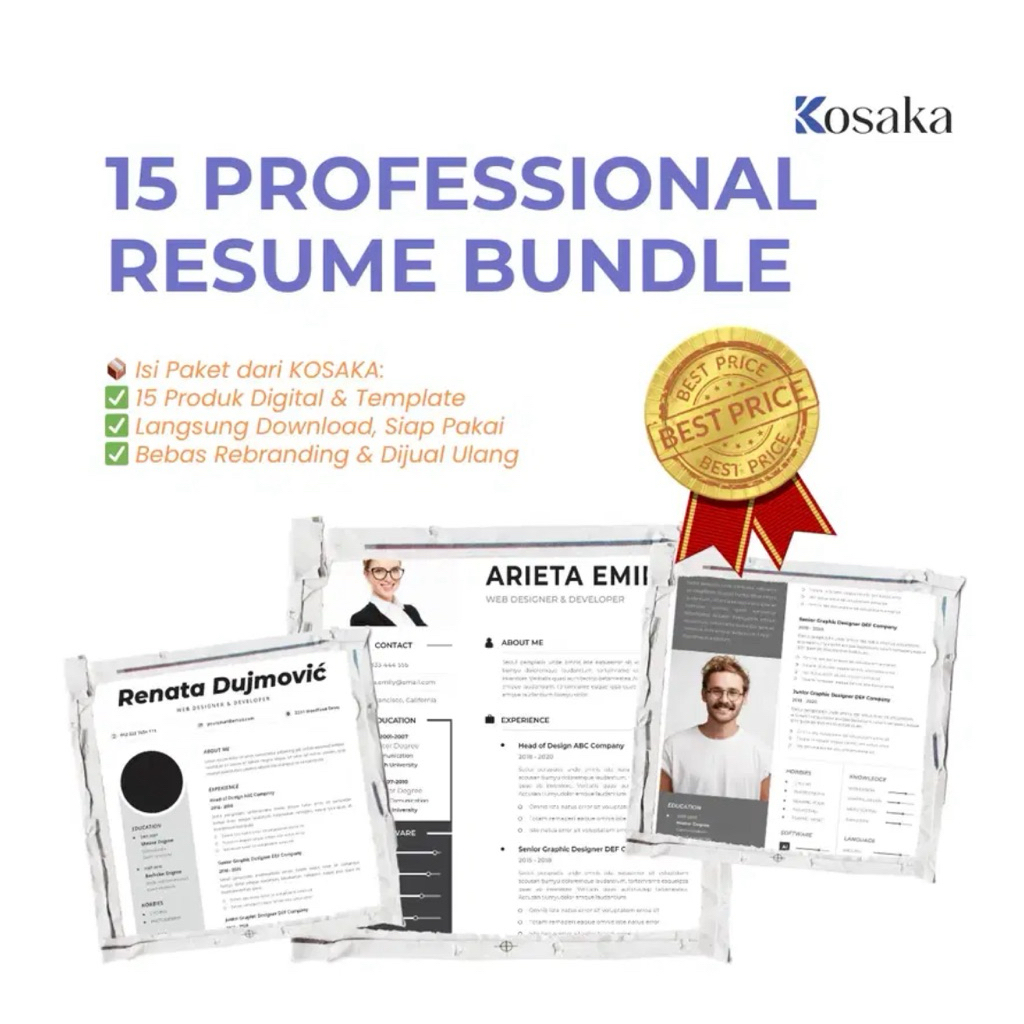TEMPLATE CV PROFESIONAL || Auto tembus perusahaan BESAR