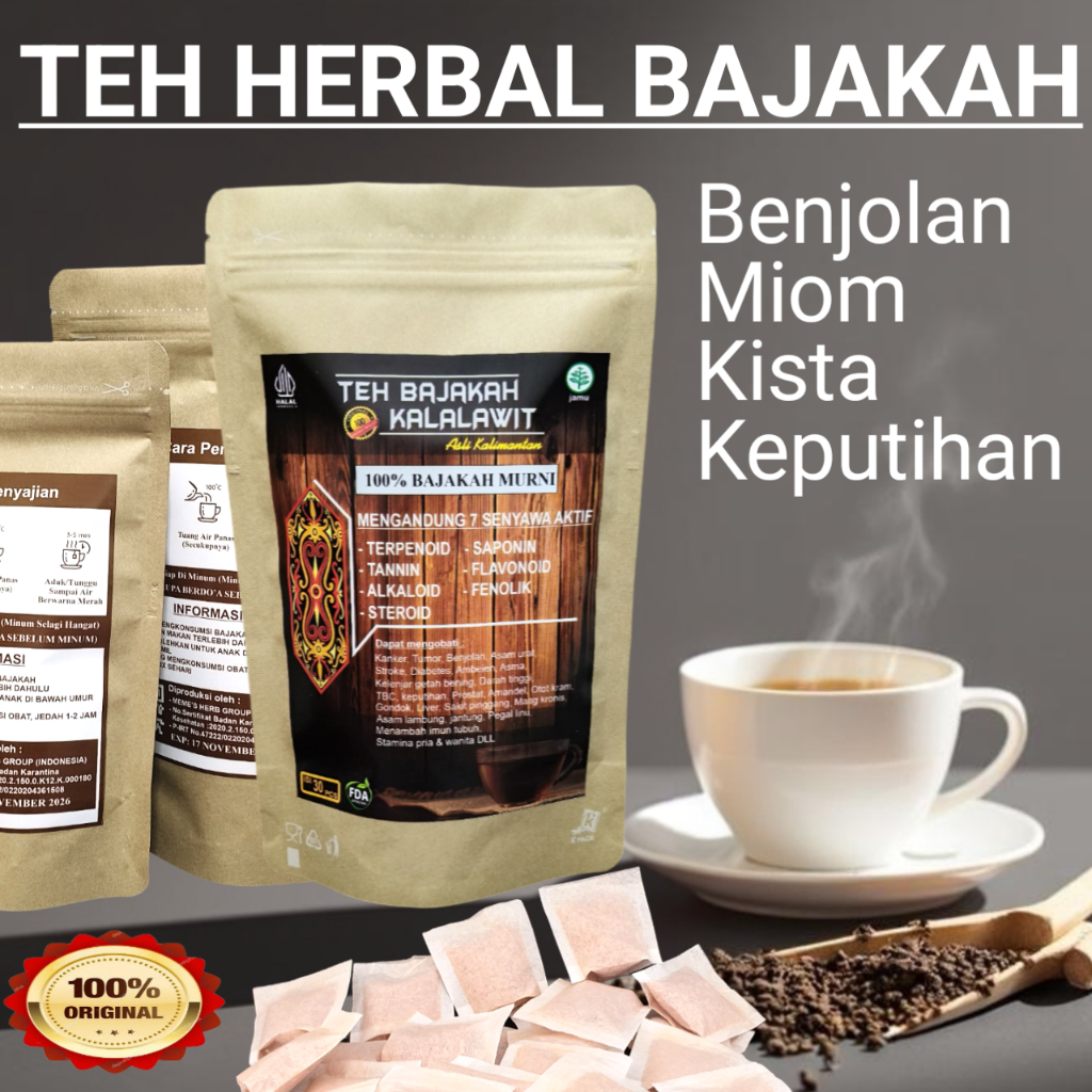 

Teh Bajakah Kalalawit Merah Premium Pouch Untuk Benjolan Miom Kista Keputihan