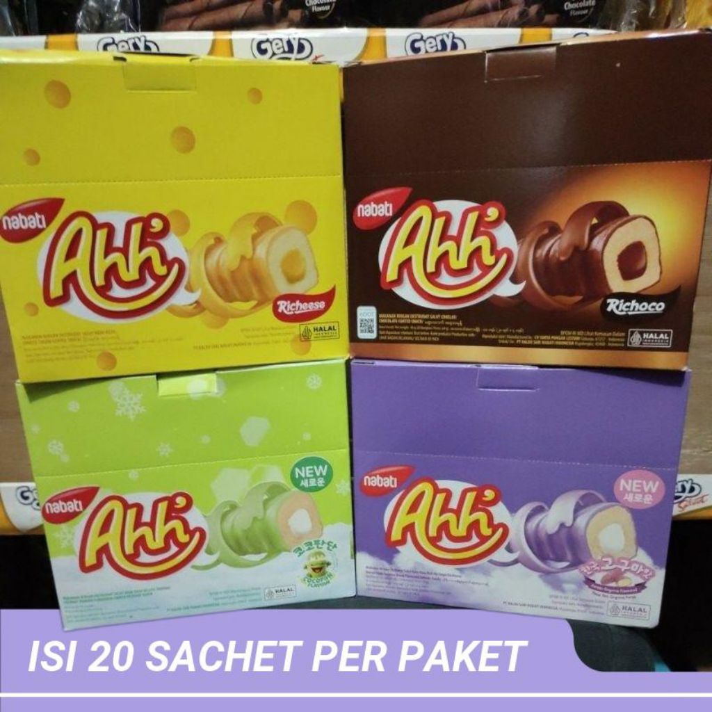

Richeese Nabati Ahh Box isi 20 Wafer Ahh @4gr