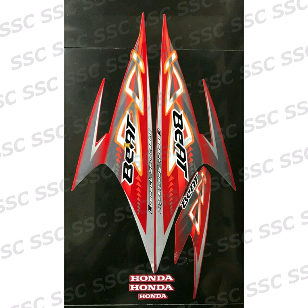 STRIPING STIKER BEAT KARBU 2012 MERAH