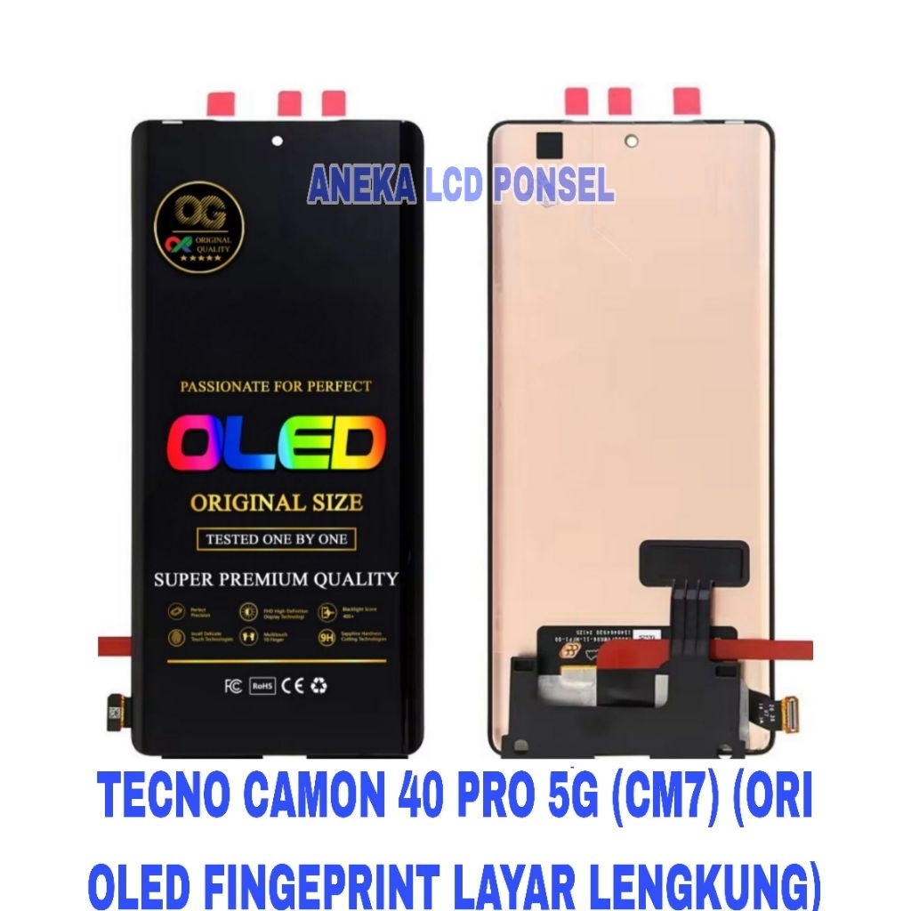 LCD TECNO CAMON 40 PRO 5G (CM7) (ORI OLED FINGEPRINT LAYAR LENGKUNG)