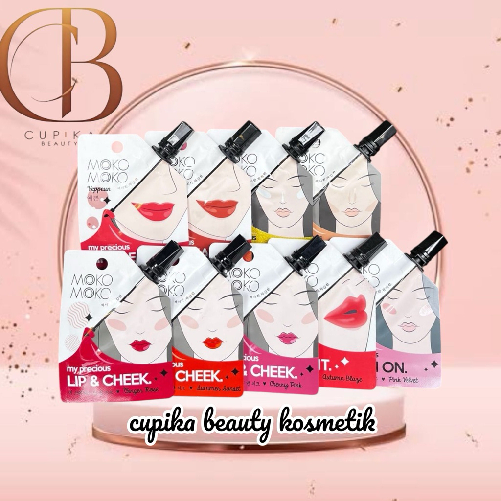 ck,z} MOKO MOKO precious make up blush lip and cheek lipcream and liptint kemasan sachet