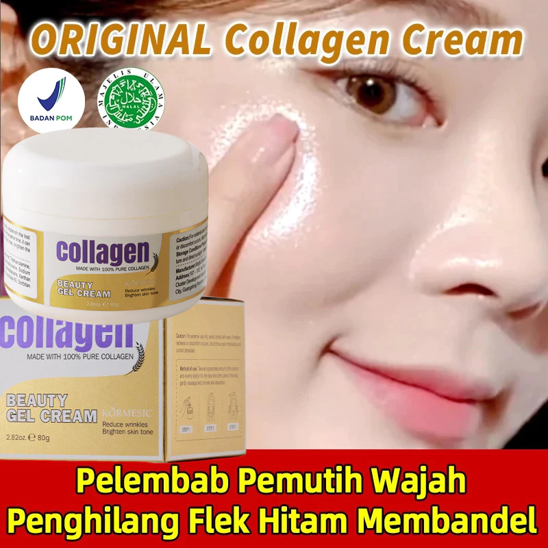 80g Collagen Cream Siang Malam Retinol Cream Anti Aging Perbaikan Retinol Night Cream Penghilang Fle