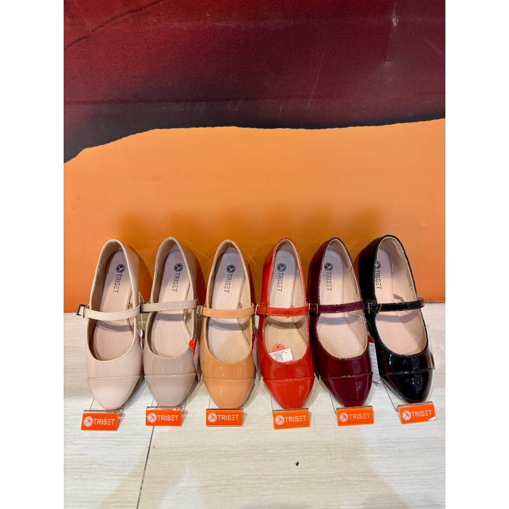 Triset Sepatu Flat Wanita (free tote bag)