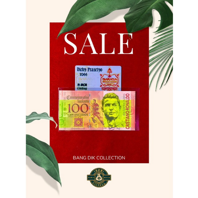 UANG ASING 100 RONALDO & 500 MESSI TESTNOTE