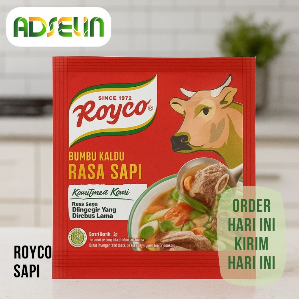 

Royco Kaldu Ayam dan Sapi Sachet 6gr Penyedap Rasa Halal BPOM