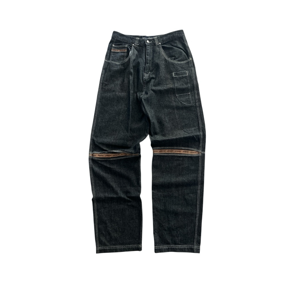 Y2k baggy HIPHOP SCHOOL OF HARD KNOCK INTERFOLW (shok) jeans