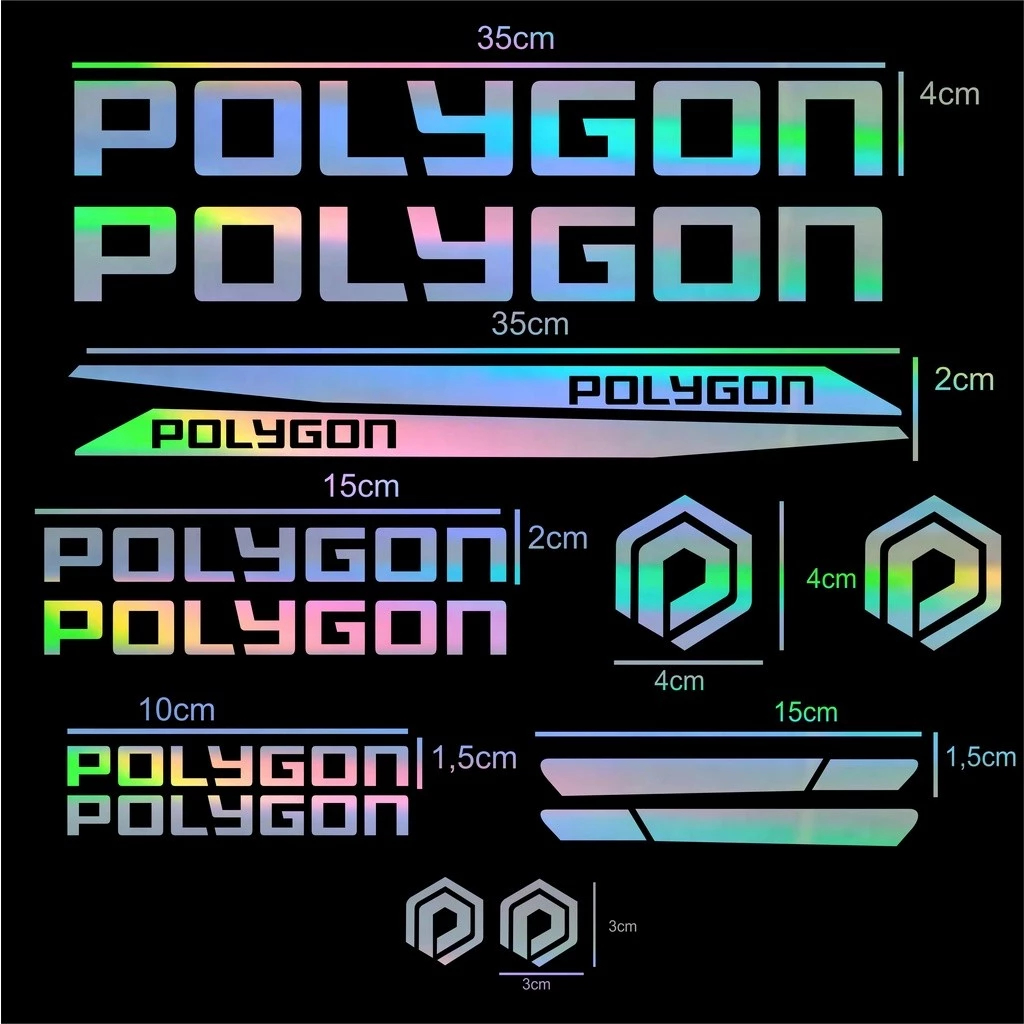Stiker Cutting Sepeda Polygon, Sticker Bike MTB Balap