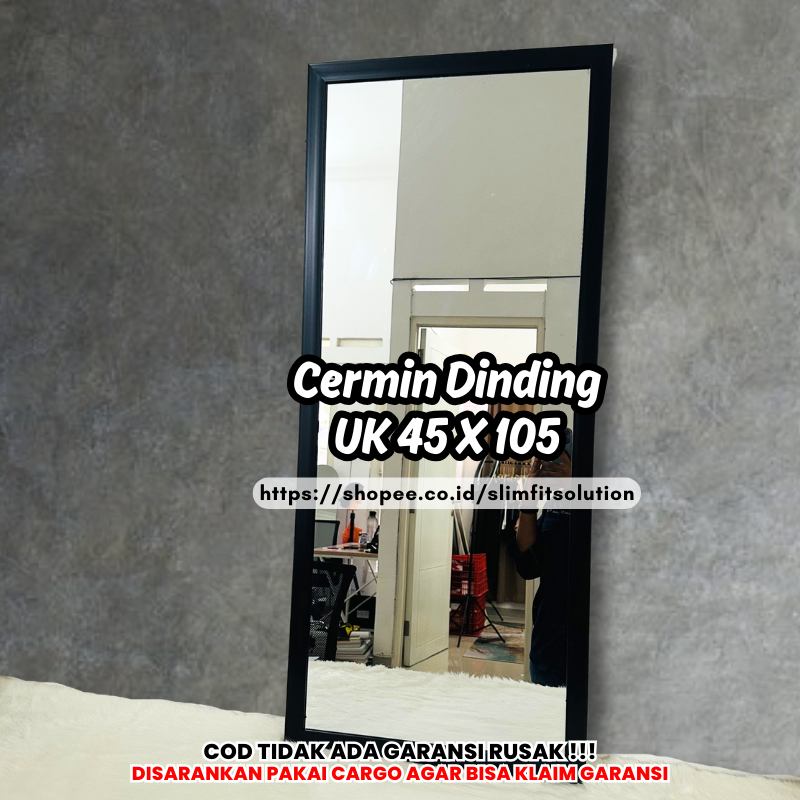 Cermin Dinding Kaca Estetik Tempel Dinding 45 x 105 CM Cermin Panjang Kamar Mandi Kamar Tidur