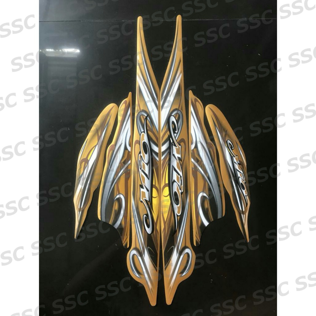 STRIPING STIKER MIO SMILE 2010 GOLD EMAS