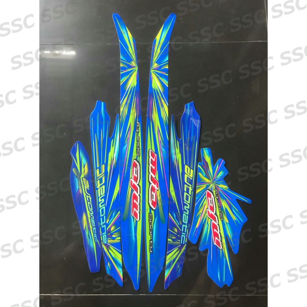 STRIPING STIKER MIO SMILE 2008 BIRU