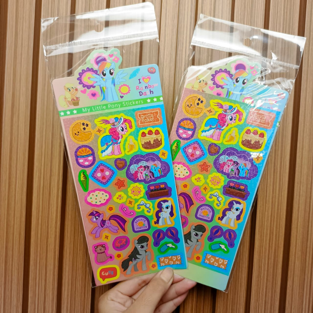

Sticker Laser Karakter Stiker Dekor Stationery ATK Mainan Anak Sticker Little Pony Stiker Anak Perempuan TK Paud SD