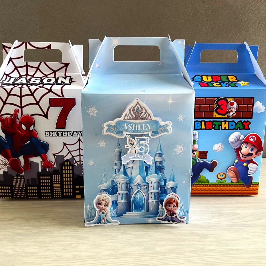 

Box Souvenir Ulang Tahun Anak 3D Gable Box Souvenir 3D