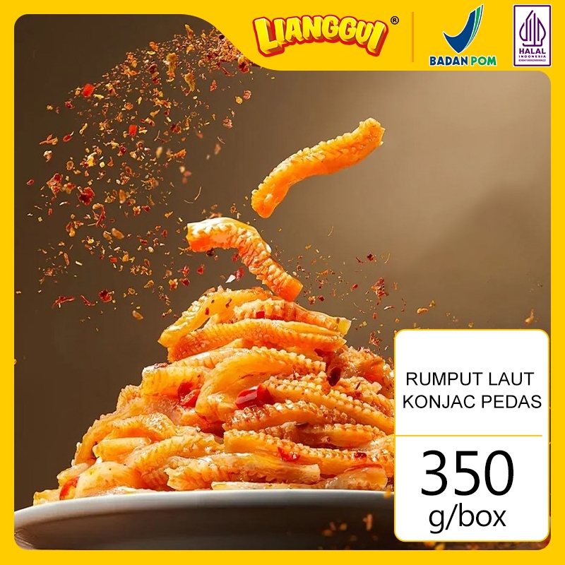 

LIANGGUI Rumput Laut Konjac Pedas HALAL -Snack Viral Cemilan Kantor/Sekolah Keripik Shirataki Renyah
