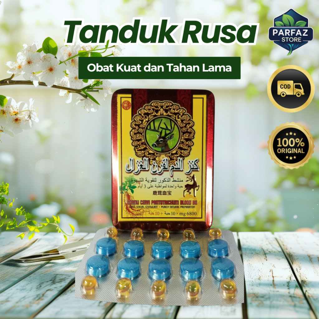 Tanduk Rusa Kapsul Obat Kuat Pria untuk Stamina dan Daya Tahan Tubuh Original