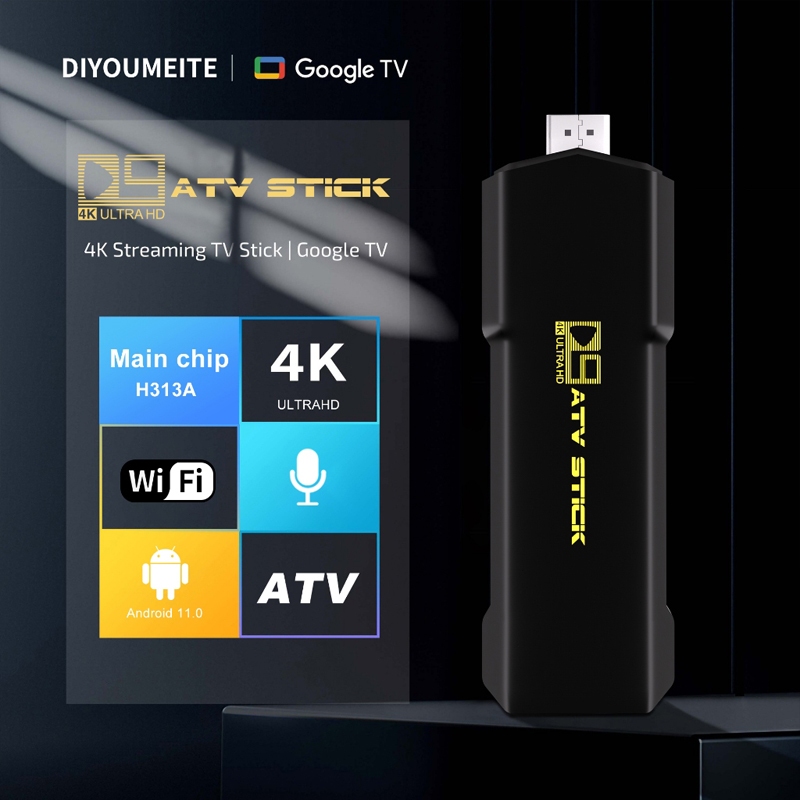 D9 Android TV STICK/Kotak Set-Top Allwinner H313A 4K UltraHD WIFi Kotak TV Internet Android Kotak TV