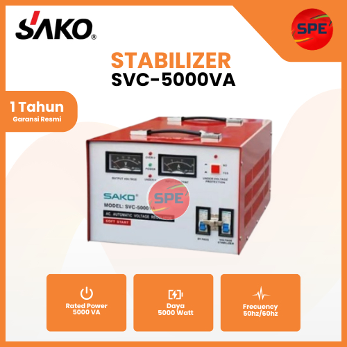 Stabilizer listrik Sako tipe SVC 5000 VA (Garansi Resmi Medan)