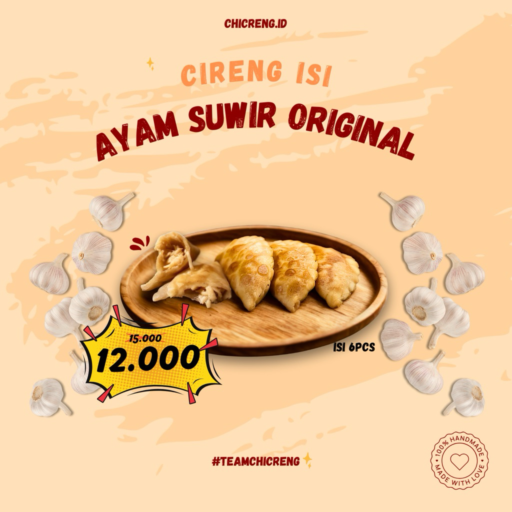 

chicreng.id [FREE BUMBU TABUR] Cireng Frozen Isi Ayam Suwir Original
