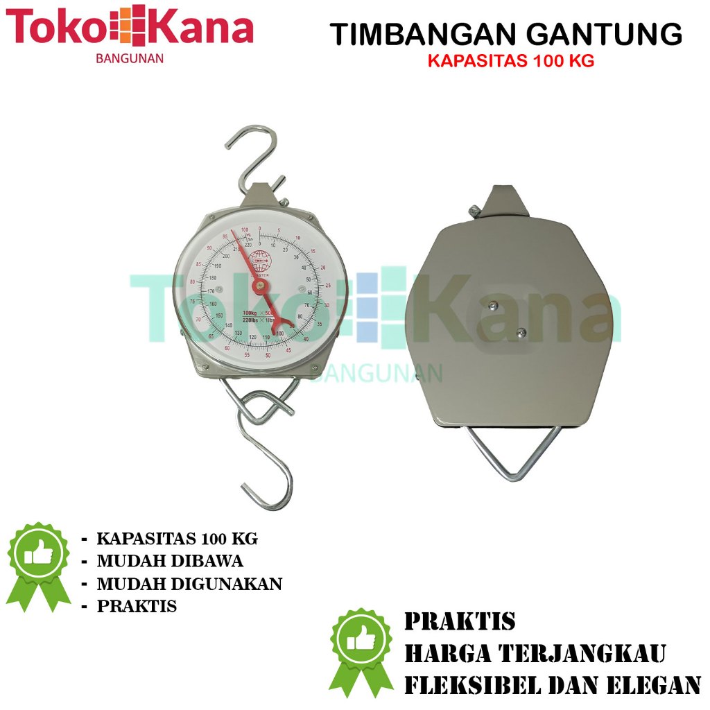 Timbangan Gantung Besi 100 kg / Timbangan Gantung jarum 100kg / Timbangan Gantung Manual 100 kg