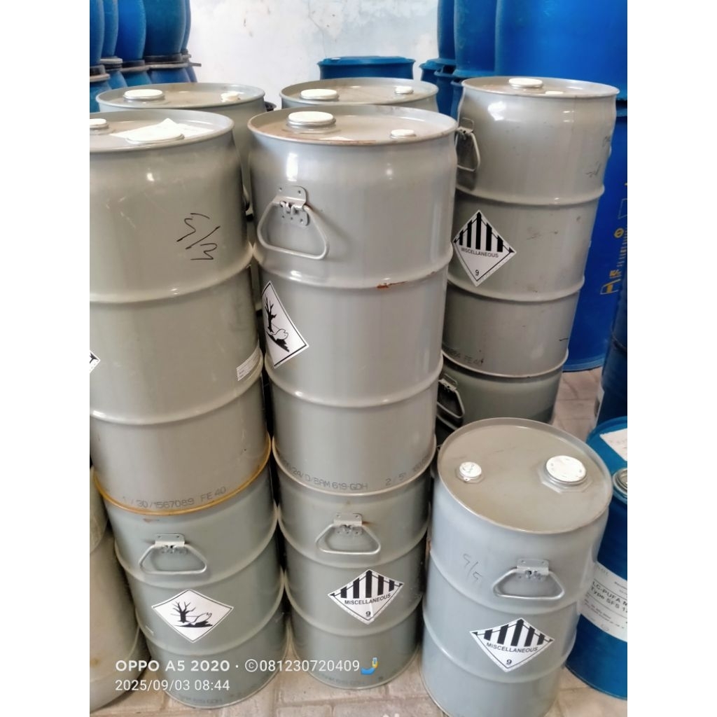 drum/tong besi bbm 30liter bekas parfum baju