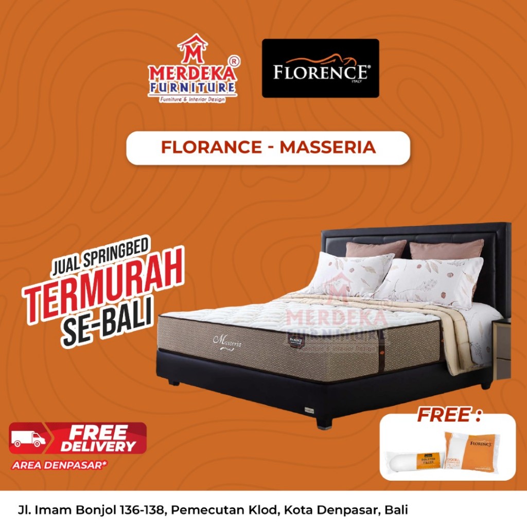 Kasur Florence ~ Masseria | Spring Bed 160x200|Free Bantal|