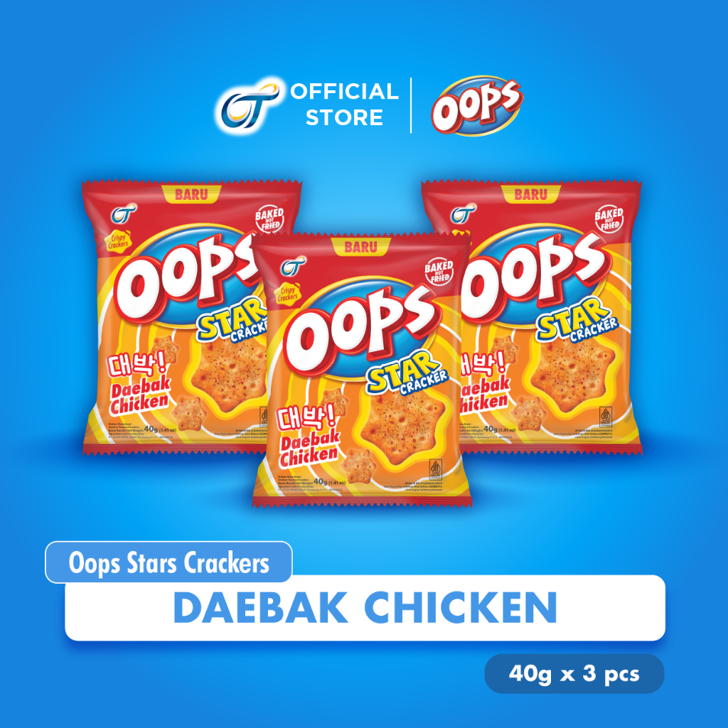 

Oops Star Cracker Daebak Chicken 40 Gr (Isi 3)