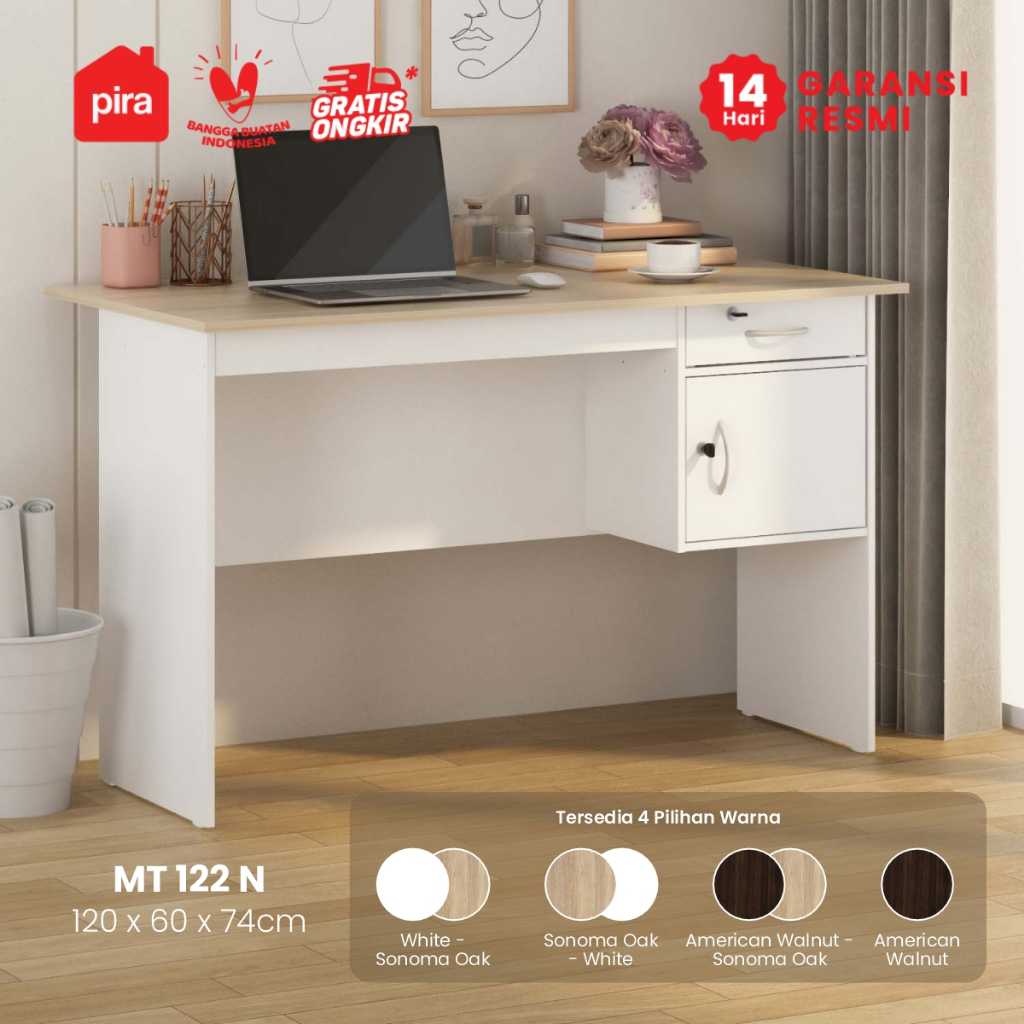 Pira Metropolis - MT 122 N Meja Kerja / Kantor