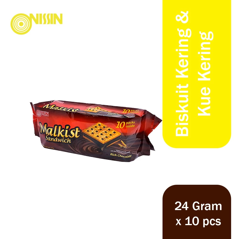 

Nissin Malkist Sandwich Rich Chocolate 24gr x 10