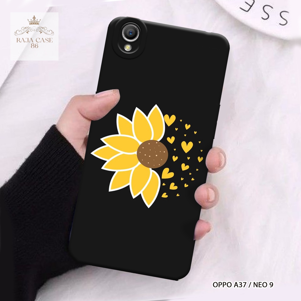 Case Oppo A37 / Oppo Neo 9 - Rajacase - casing Oppo A37 - Motif case Bunga - Pelindung handphone - O