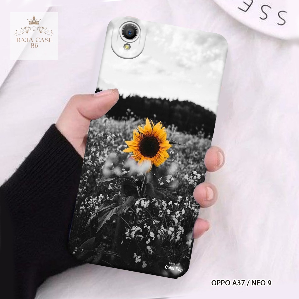 Case Oppo A37 / Oppo Neo 9 - Rajacase - casing Oppo A37 - Motif case Bunga - Pelindung handphone - O