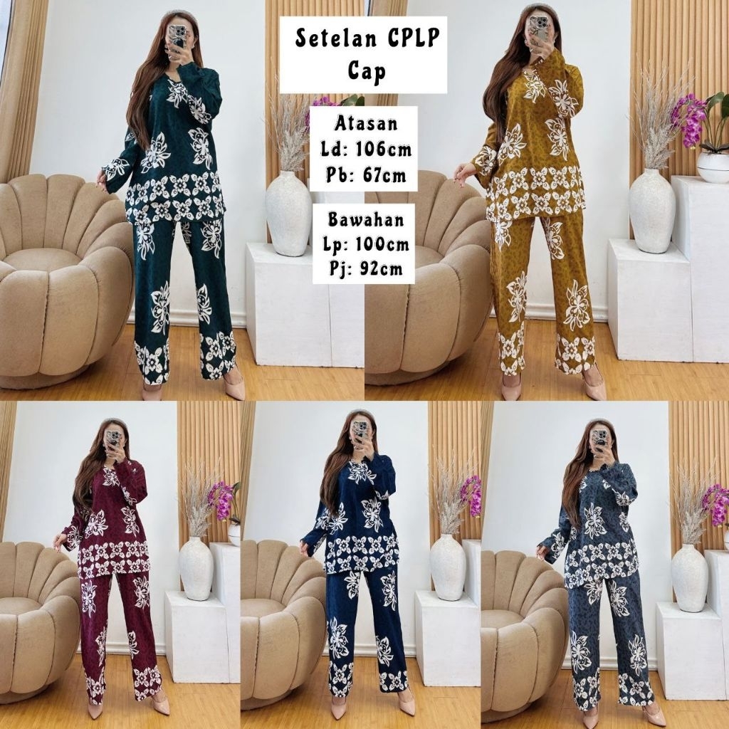 Setelan wanita Batik Pekalongan CPLP Cap halus