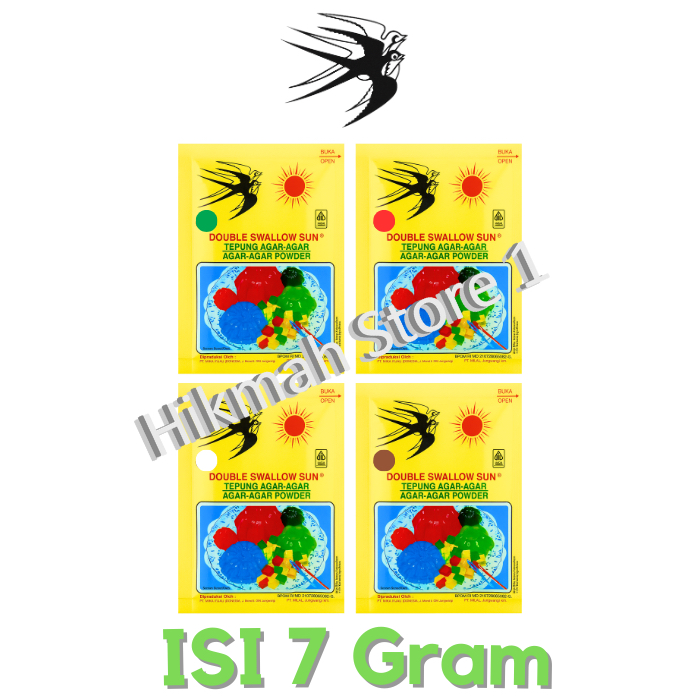 

Agar agar double swallow sun sachet 7gram / Agar agar powder cap dua walet / agar-agar