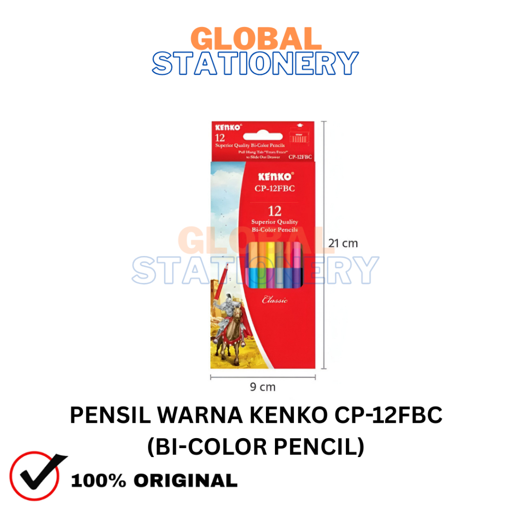 

Kenko 12 Bi-Pensil Warna/ Bi-Color Pencil CP-12FBC (1Set)