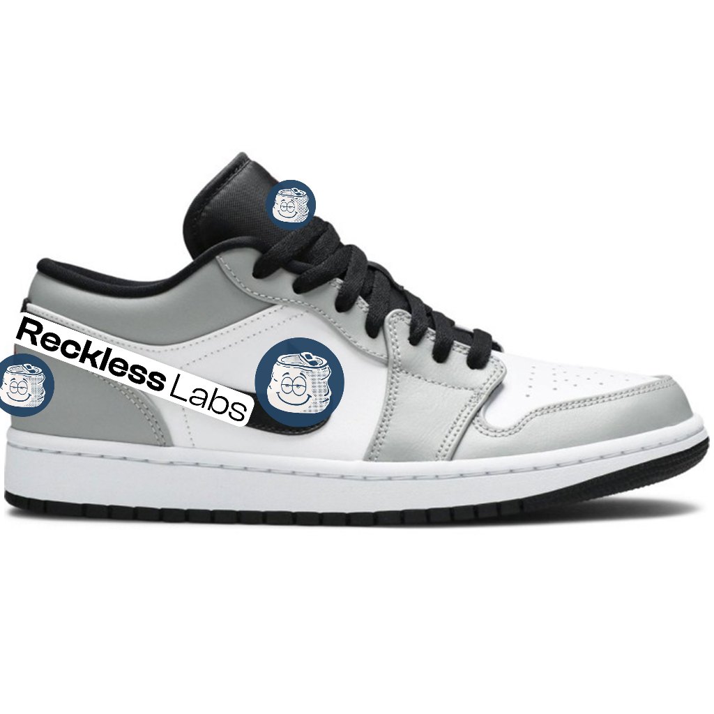 Sepatu Sneaker Air Jordan 1 Low GS Light Smoke Grey Original